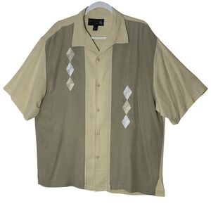 NAT NAST Limited Edition Design #99 Diamonds Forever 100% Silk Shirt Men Large